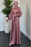 Vêtements hijab POUDRE ROBE DE SOIRÉE DÉTAILLÉE DE GEMMES T 8441