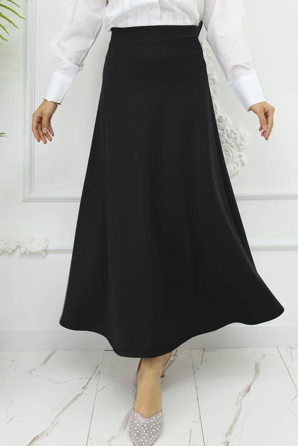 Tesettür giyim SİYAH ÇAN ETEK T 212 - TRENDTESETTÜR