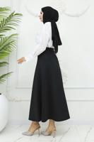 Tesettür giyim SİYAH ÇAN ETEK T 212