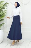 Tesettür giyim LACİVERT ÇAN ETEK T 212