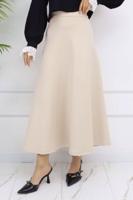 Tesettür giyim BEJ ÇAN ETEK T 212