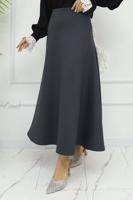 Tesettür giyim GRİ ÇAN ETEK T 212