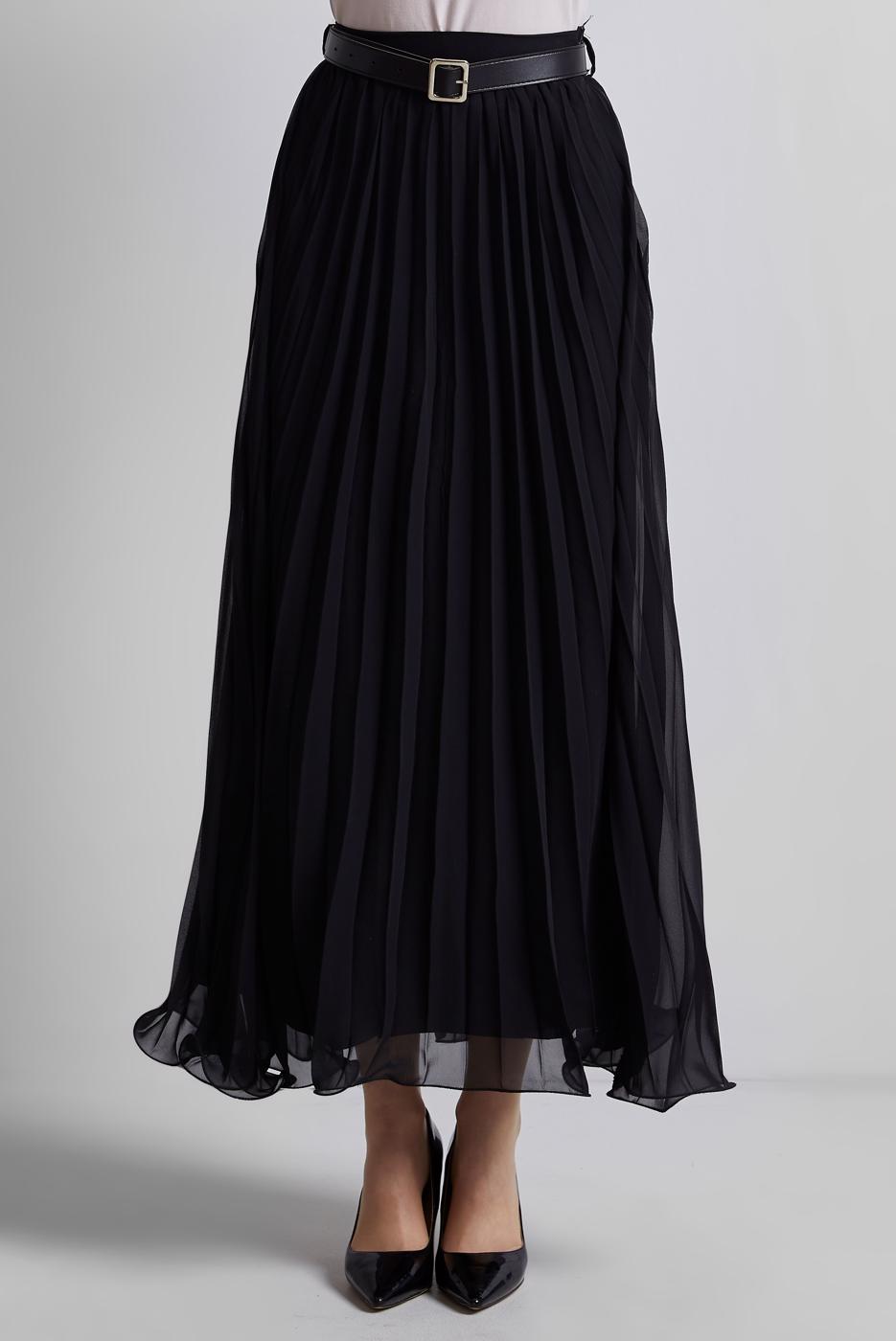 Vêtements hijab NOIR JUPE PLISSÉE CEINTURÉE T 2026