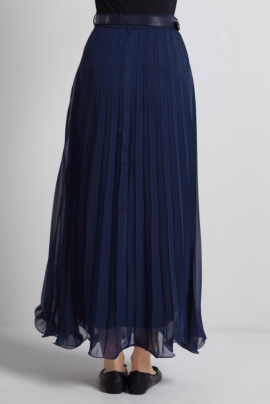 Vêtements hijab BLEU MARINE JUPE PLISSÉE CEINTURÉE T 2026