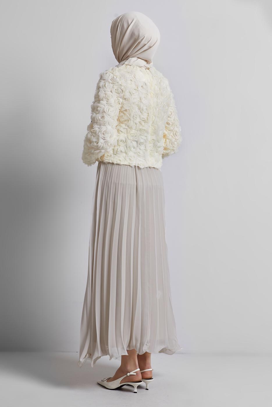 Vêtements hijab BEIGE JUPE PLISSÉE CEINTURÉE T 2026