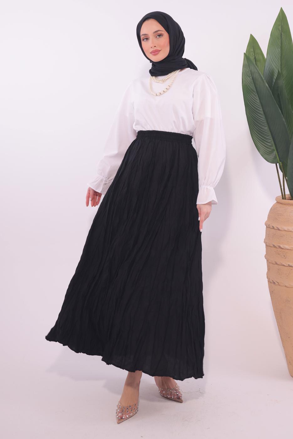 Vêtements hijab NOIR JUPE LONGUE T 2184