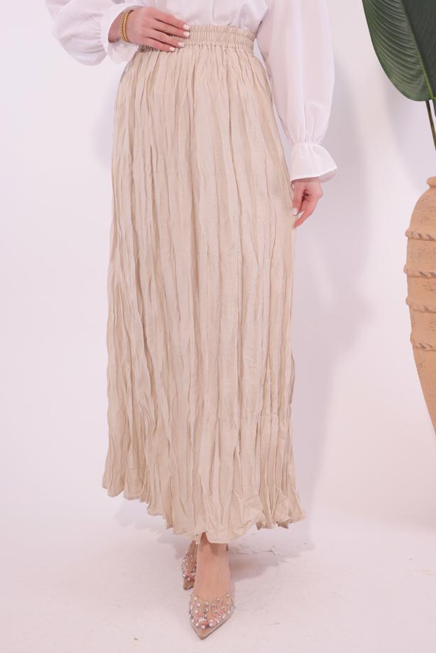 Vêtements hijab BEIGE JUPE LONGUE T 2184 - TRENDTESETTÜR