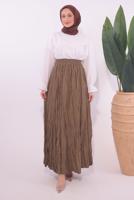 Vêtements hijab BRUN JUPE LONGUE T 2184