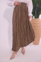 Vêtements hijab BRUN JUPE LONGUE T 2184