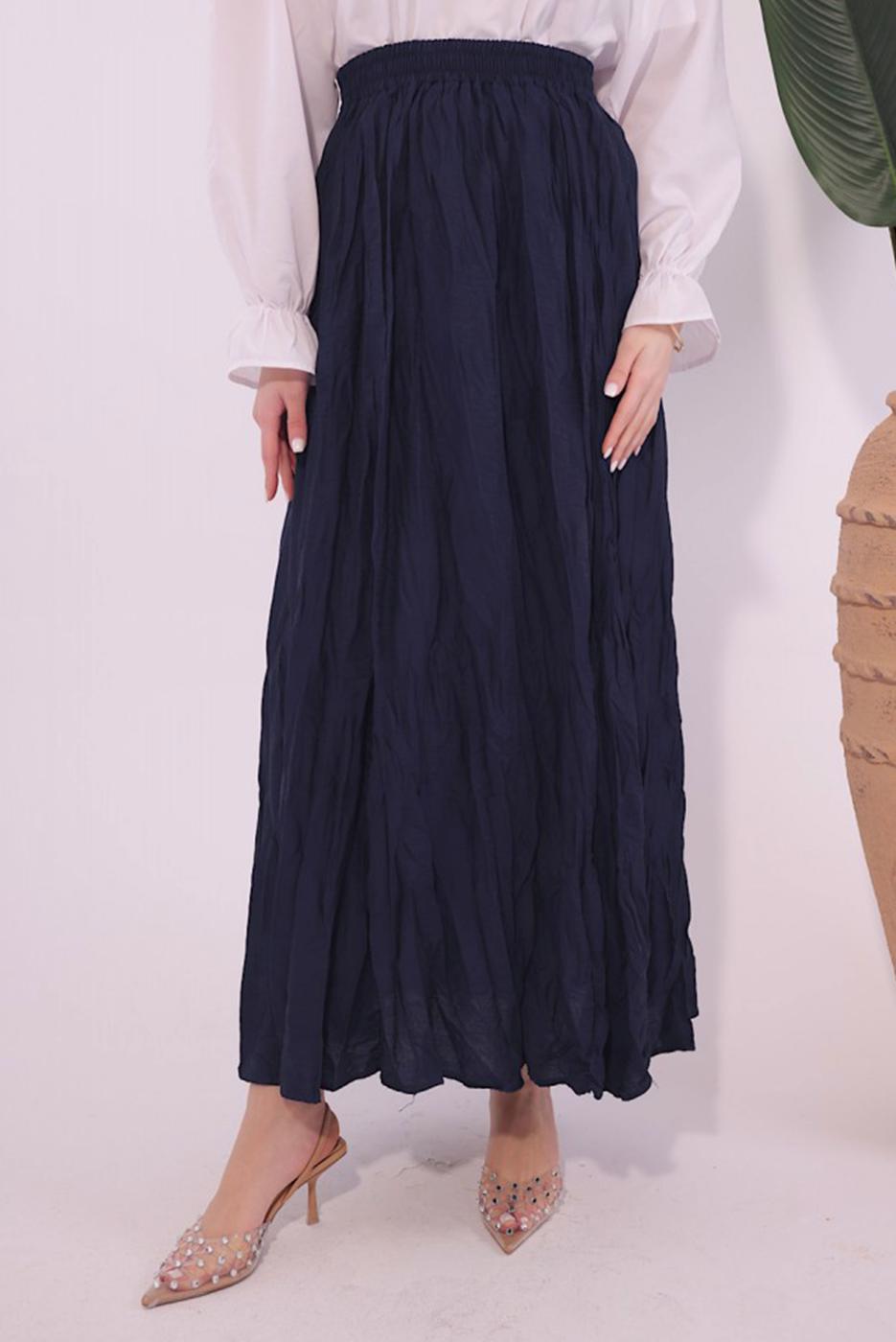 Vêtements hijab BLEU MARINE JUPE LONGUE T 2184