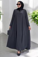 Tesettür giyim GRİ SALAŞ FERACE T 02007