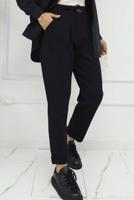 Tesettür giyim SİYAH KEMERLİ KETEN PANTOLON T 0666