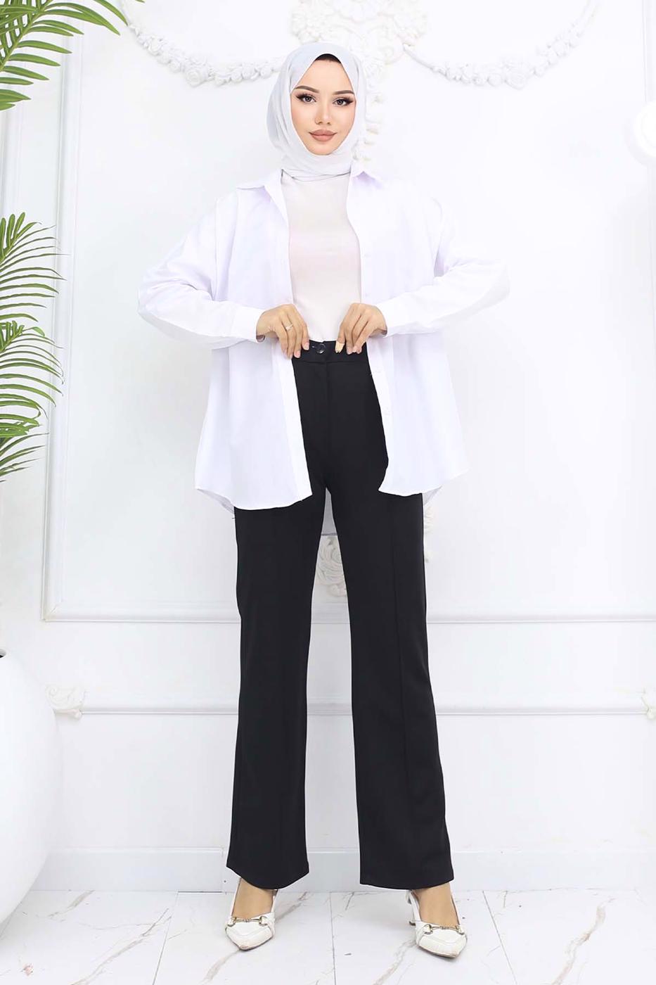 Hijab clothing BLACK PALAZZO PANTS T 3403