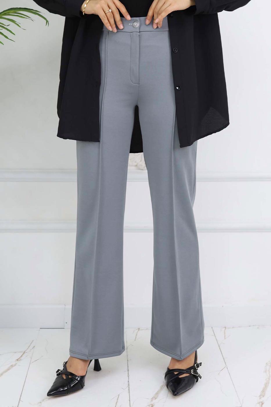 Hijab clothing GREY PALAZZO PANTS T 3403