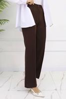 Tesettür giyim KAHVE PALAZZO PANTOLON T 3403