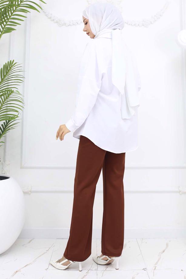 Tesettür giyim TABA PALAZZO PANTOLON T 3403 - TRENDTESETTÜR
