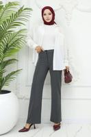Tesettür giyim GRİ PALAZZO PANTOLON T 3403