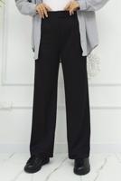 Tesettür giyim SİYAH PAMUKLU PALAZZO PANTOLON T 4403