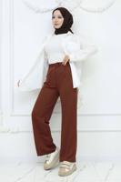 Tesettür giyim TABA PAMUKLU PALAZZO PANTOLON T 4403