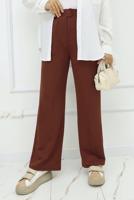 Tesettür giyim TABA PAMUKLU PALAZZO PANTOLON T 4403