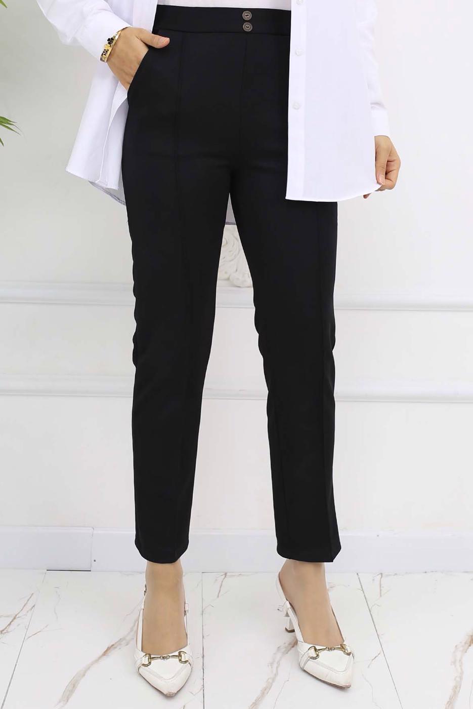 Tesettür giyim SİYAH DAR PAÇA PANTOLON T 5403