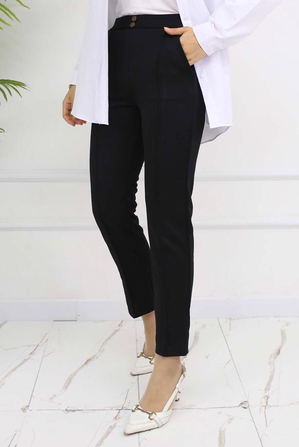 Tesettür giyim SİYAH DAR PAÇA PANTOLON T 5403 - TRENDTESETTÜR