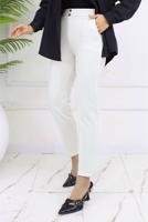 Tesettür giyim BEYAZ DAR PAÇA PANTOLON T 5403