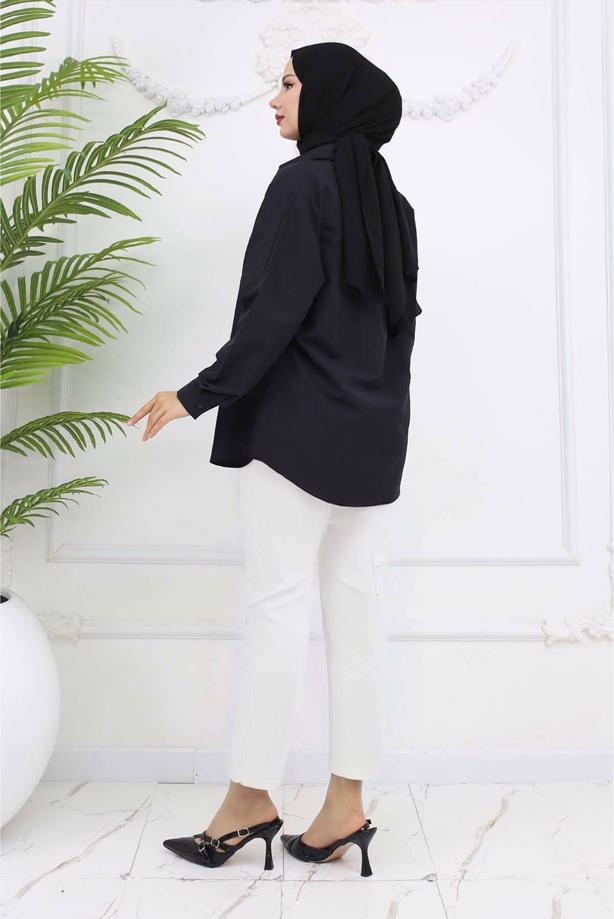 Tesettür giyim BEYAZ DAR PAÇA PANTOLON T 5403 - TRENDTESETTÜR