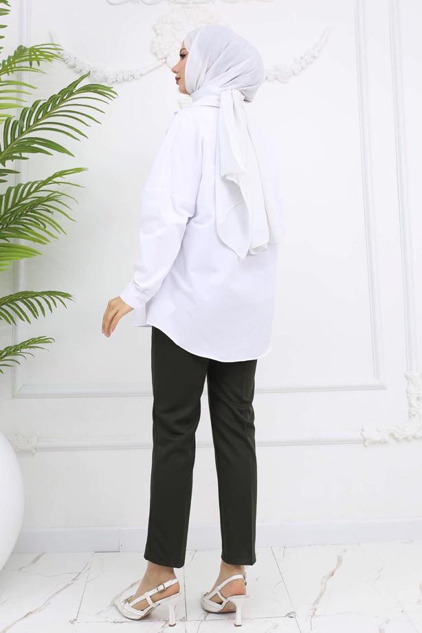 Hijab clothing KHAKI SKINNY LEG PANTS T 5403 - TRENDTESETTÜR