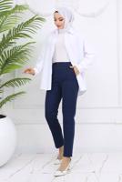 Hijab clothing NAVY BLUE SKINNY LEG PANTS T 5403