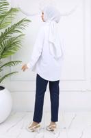 Hijab clothing NAVY BLUE SKINNY LEG PANTS T 5403