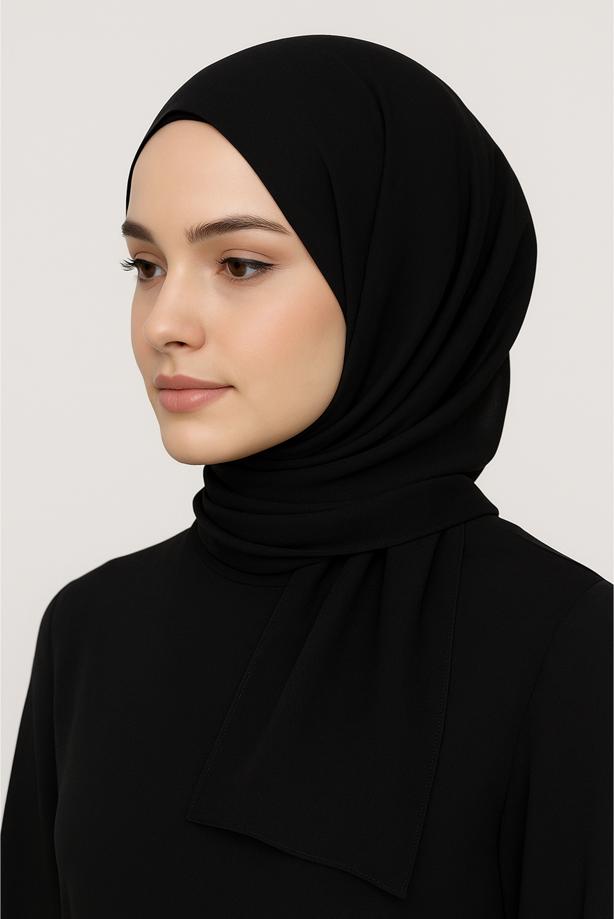 Vêtements hijab NOIR CHÂLE EN MOUSSELINE T 0010 - TRENDTESETTÜR