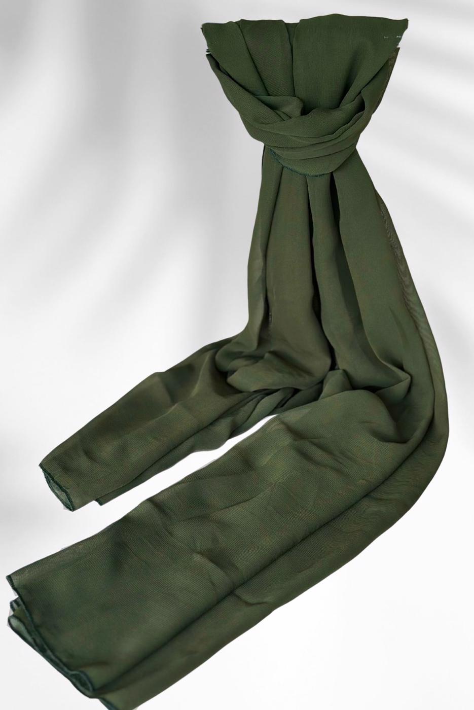 Hijab clothing KHAKI CHIFFON SHAWL T 0010