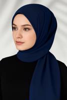 Vêtements hijab BLEU MARINE CHÂLE EN MOUSSELINE T 0010