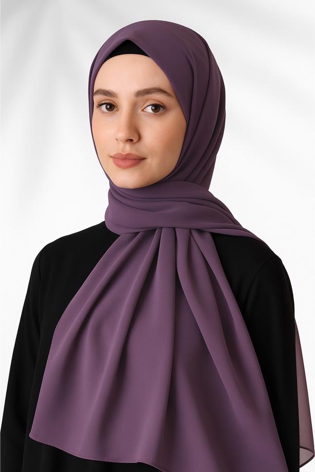 Vêtements hijab POURPRE CHÂLE EN MOUSSELINE T 0010 - TRENDTESETTÜR