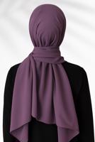 Hijab clothing PURPLE CHIFFON SHAWL T 0010