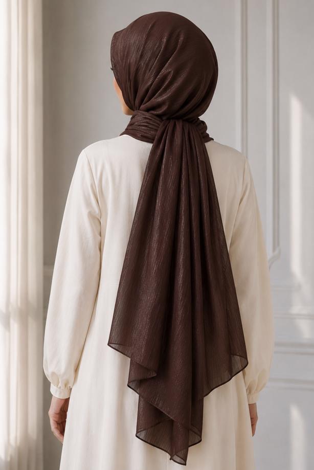 Vêtements hijab BRUN CHÂLE T 5000 - TRENDTESETTÜR