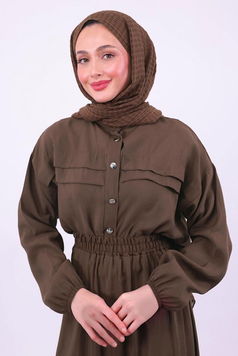 Vêtements hijab BRUN COSTUME MODESTE À JUPE T 1484