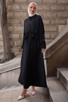 Vêtements hijab NOIR COMBINAISON JUPE NOUÉE T 3294