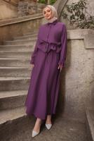 Vêtements hijab POURPRE COMBINAISON JUPE NOUÉE T 3294
