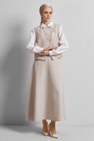 Vêtements hijab BEIGE COSTUME JUPE AVEC GILET T 3340