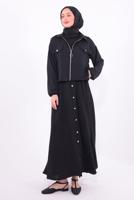 Vêtements hijab NOIR COSTUME AVEC VESTE T 2484