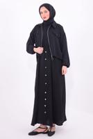 Vêtements hijab NOIR COSTUME AVEC VESTE T 2484