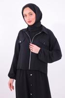 Vêtements hijab NOIR COSTUME AVEC VESTE T 2484