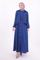 Vêtements hijab BLEU MARINE COSTUME AVEC VESTE T 2484