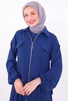 Vêtements hijab BLEU MARINE COSTUME AVEC VESTE T 2484