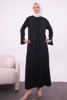 Vêtements hijab NOIR COSTUME AVEC VESTE T 9194