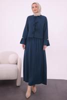 Vêtements hijab BLEU MARINE COSTUME AVEC VESTE T 9194