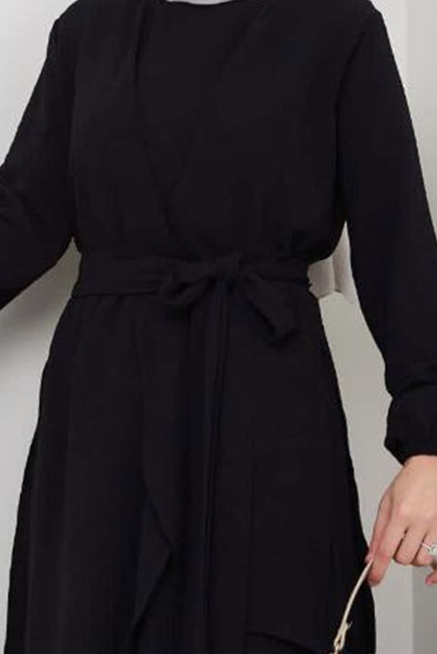 Vêtements hijab NOIR COSTUME PANTALON CEINTURE T 3477 - TRENDTESETTÜR