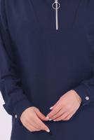 Tesettür giyim LACİVERT FERMUARLI PANTOLONLU TAKIM T 5274